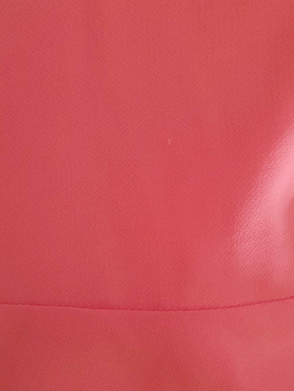 Coral Pink Mini Dress Ruffle Bottom - Picture 3 of 3